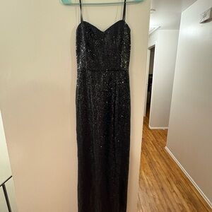 Windsor Strapless Black Sequin Dress